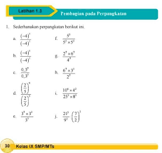 Kunci jawaban buku matematika kelas 9. Jawaban Latihan 1 3 Matematika Kelas 9 Smp Halaman 30 Brainly Co Id
