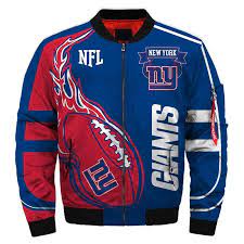 New York Giants Bomber Jacket Fashion Winter Coat Gift For Men Jack Sport Shop Bomber Jacket Fashion New York Giants Bomber Jacket Cheap