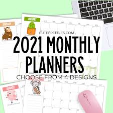 These include monthly calendars and even complete 2021 planners. 2021 Monthly Planner Template Cute Designs Cute Freebies For You
