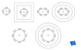 Dining table dimensions depend on how many people you want to seat, and the degree of comfort you're looking for. Dining Room Size
