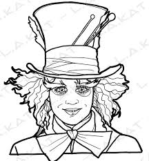She follows the white rabbit into wonderland. Deviantart Tim Burton Coloring Pages