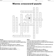 Waves Crossword Puzzle Wordmint