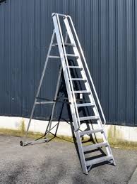 Retractable ladder, a ladder that looks like a drainpipe but can be deployed instantly when required. Warehouse Platform Step Ladder Ladders Bps Access Solutions