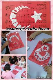 Boya Baski Yapiyoruz Faaliyetler Ortaokul Okul Oncesi Sinifi