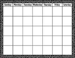 Teacher Created Resources Calendar Chart Black White Crazy Circles 7718