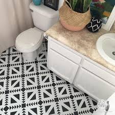 Concrete Quilt Tile Stencil Tile Stencil Stenciled Floor Bathroom Floors Diy