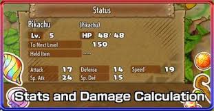 Dps or damage per second describes how much damage a character, spell, skill, ability or item can produce on average per second. Stats And Damage Calculation Pokemon Mystery Dungeon Dx Switch Game8