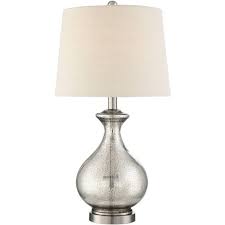 Fluted spheres of mercury glass are stacked rhythmically atop a larger reflecting dome. 360 Lighting Modern Table Lamp Gourd Mercury Glass Oatmeal Drum Shade For Living Room Bedroom Bedside Nightstand Office Family Target