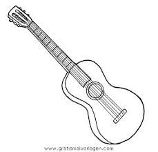 Gitarre 4 Gratis Malvorlage In Diverse Malvorlagen Musik Ausmalen