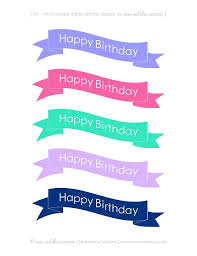 Free Printable Happy Birthday Cake Banners Happy Birthday Printable Birthday Cake Topper Printable Birthday Printables