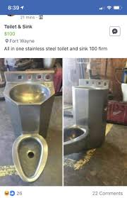 wonder how he got a jail toilet : trashy