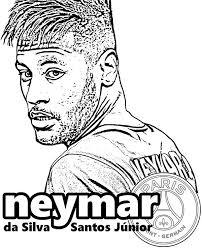 Neymar Da Silva Santos Paris Saint Germain Football Player More Coloring Pages Available On Topc Coloring Pages Football Coloring Pages Super Coloring Pages