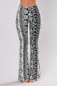 You can ring my bell! Eloquence Bell Bottom Pants Black White Flare Pants Boho Bell Bottoms Fashion