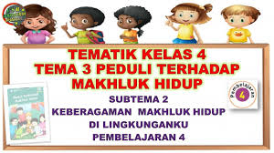 Aug 18, 2021 · soal tematik kelas 6 tema 3 subtema 2 dan kunci jawaban merupakan latihan soal ulangan/penilaian harian yang tematik kurikulum 2013 tema 3 kelas 6. Kelas 4 Tematik Tema 3 Subtema 2 Pembelajaran 4 Peduli Terhadap Makhluk Hidup Youtube