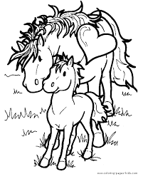 To print the coloring page Horse And A Pony Color Page Horse Coloring Pages Horse Coloring Books Animal Coloring Pages