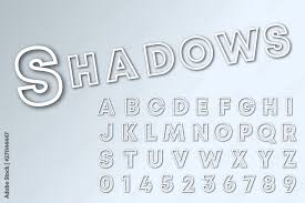 Alphabet of lines lines are the critical component of sketching lines have different types. Shadows Line Alphabet Font Template Lines Shadow Letters And Numbers Stock Vector Adobe Stock