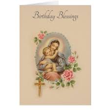 Birthday Card For Mother Mary Traditional Birthday Blessings Virgin Mary Card Zazzle Com Birthday Blessings Diy Birthday Gifts Birthday Cards