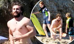 Tenet, which is being filmed on location. Aaron Taylor Johnson Enjoys A Beach With His Children In Malibu Daily Mail Online