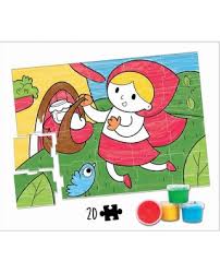 Puzzle Cu PoveÈ™ti ScufiÈ›a RoÈ™ie Motanul IncÄƒlÈ›at We Love Puzzle