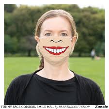 funny face comical smile mask zazzle com face mask face mask