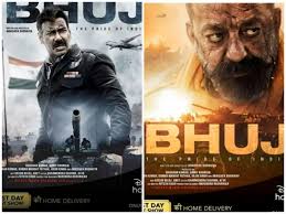 Ajay devgn plays a brave iaf squadron leader vijay karnik in his next titled bhuj: Ajay Devgn Sanjay Dutt Share First Look Posters Of Bhuj The Pride Of India