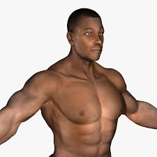 African American Male Body 3d Model Male Body African American 3d Model Character
