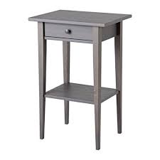 Ikea Hemnes Nightstand Dark Gray Stained Smooth Running Drawer With Pull Out Stop Made Of So Ikea Hemnes Nightstand Hemnes Nightstand Bedside Table Grey