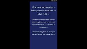 This program has a version for android and apple as well. Solved Pluto Tv Error Due To Streaming Rights This App Is Not Available In Your Region Youtube