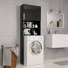 Lave linge au meilleur prix ! Meuble Pour Machine A Laver Noir Brillant 64 X 25 5 X 190 Cm
