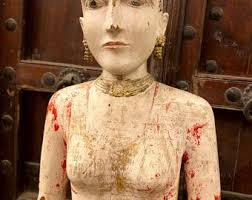 Wooden Goddess Gangaur Figurine, Old Painted Woman, Indian Ethnic Art, Hand  Carved, Collectible Lady Art, One of a Kind, Home Decor, Gifts