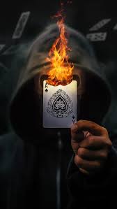 Shuffle the cards and place them in a stack. Burning Card Ace Burn Fire Flame Game Scary Skull Hd Mobile Wallpaper Peakpx