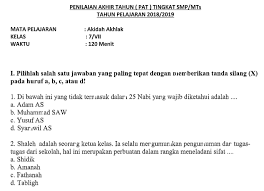 Contoh Silabus Aqidah Akhlak Mts Kelas Vii Ilmusosial Id