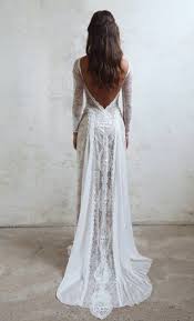 Ivory Sheath Brush Train Long Sleeve Backless Lace Wedding Dress Beach Wedding Dress Js476 In 2020 Wedding Dress Long Sleeve Lace Weddings Backless Lace Wedding Dress