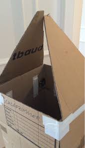 Then, cut out three slits in you paper towel roll. Recycled Cardboard Box Rocket Ship The Bear The Fox
