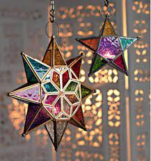 marokkaanse lantaarn hangende ster met veelkleurig glas www wereldwonen nl marokkaanse lantaarns lantaarn glas in lood