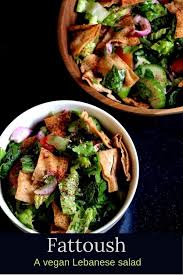 Fattoush Recipe Vegan Fattoush Lebanese Salad Middle Eastern Salad Recipe Lebanese Salad Vegan Salad Recipes Middle Eastern Recipes Vegetarian