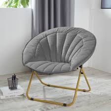 Urban Shop Velvet Channel Stitch Saucer Chair Multiple Colors Walmart Com Saucer Chairs Urban Shop Dorm Room Chairs