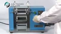 Desk Top Calendering Machine Lithium On Battery Electrodes Pressing  Operational Video