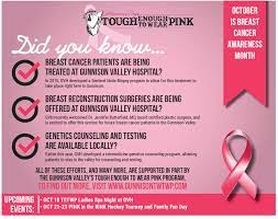 Cancer research uk is a registered charity in england and wales (1089464), scotland (sc041666), the isle of man (1103) and jersey (247). October Is Breast Cancer Awareness Month Gunnison Tough Enough To Wear Pink