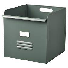 My cabinets, pictured, are custom made with solid wood on the doors/face. Rejsa Box Grey Green Metal 32x35x32 Cm Ikea