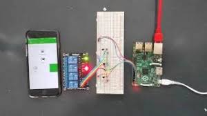 You will also see the corresponding red led on the 4 relay board Raspberry Pi Ywrobot Relay Module Supla
