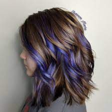 A Touch Of Purple Hairstyle Haircolorblue Peekaboo Hair Hair Styles Peekaboo Hair Colors