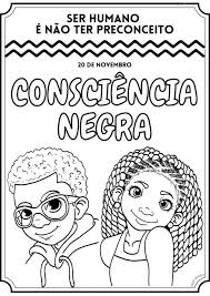 desenho para colorir consciência negra