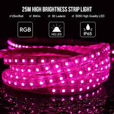 25m 100 120v Led Light Strips Rgb Waterproof Ip65 Le Led Strip Lighting Rgb Led Strip Lights Strip Lighting