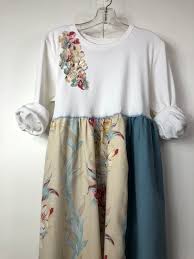 Women S Plus Size Refashioned Cotton Knit T Shirt Dress Sewing Clothes Women Knitted Tshirt Upcycle Clothes