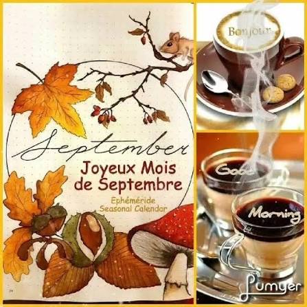 Septembre , Café bonjour | Ephéméride - Seasonal Calendar | Facebook
