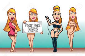 Female Characters Set, Beautiful And Blonde, Pregnant, Naked, With Placard  Royalty Free SVG, Cliparts, Vectors, and Stock Illustration. Image 38033103.