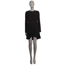 Jacqui e shift dress black with textured material sleeveless knee length size 8. Marni Embellished Neck Long Sleeve Black Shift Dress