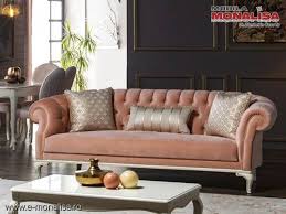 Canapea Clasica De Lux Roz Prafuit Avangard Furniture Love Seat Home Decor