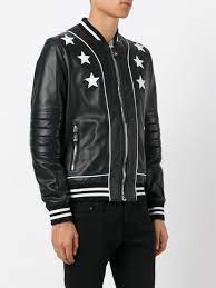 Philipp Plein Star Detail Jacket Leather Jacket Style Leather Jacket Mens Designer Leather Jackets